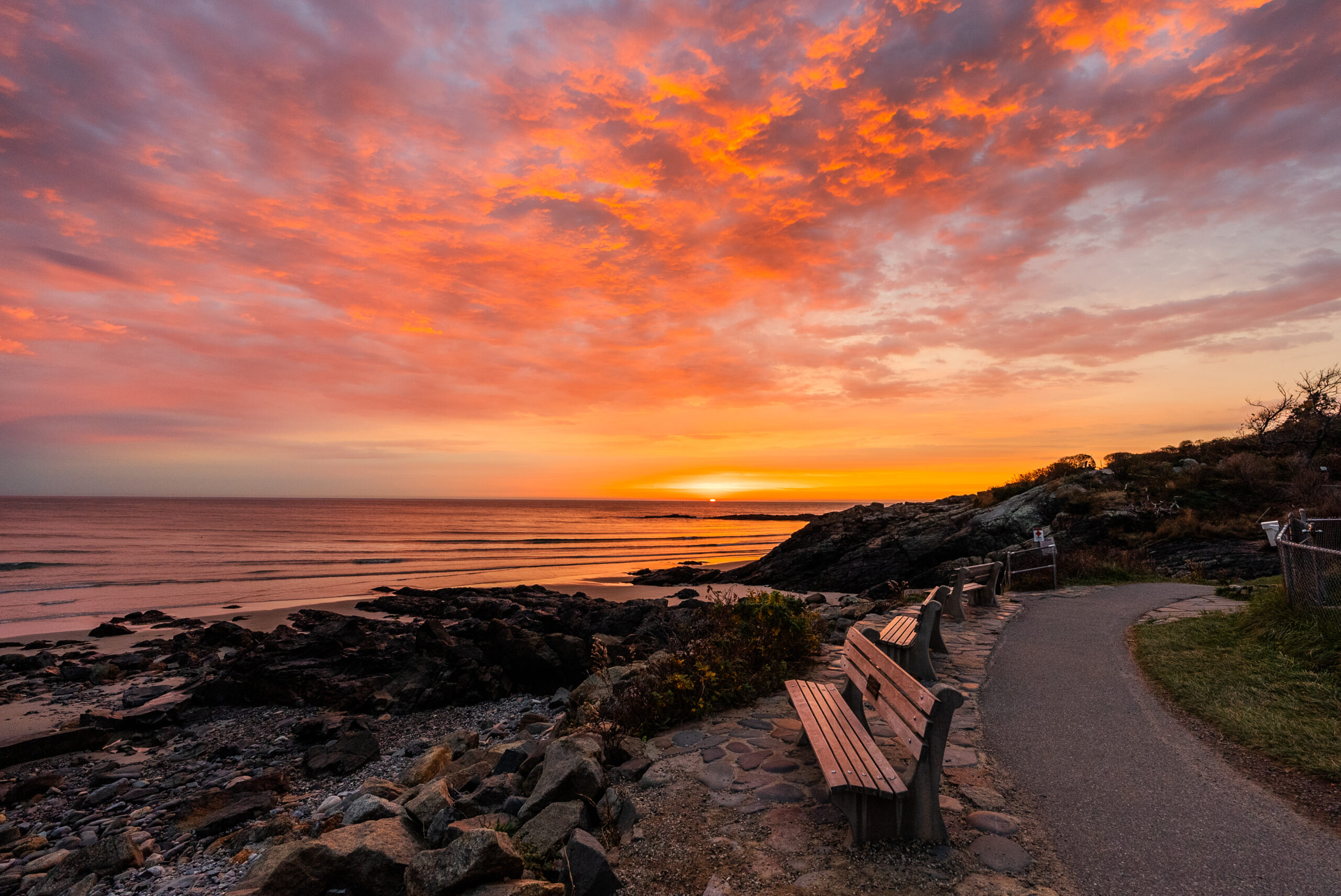 Marginal Way fall sunrise