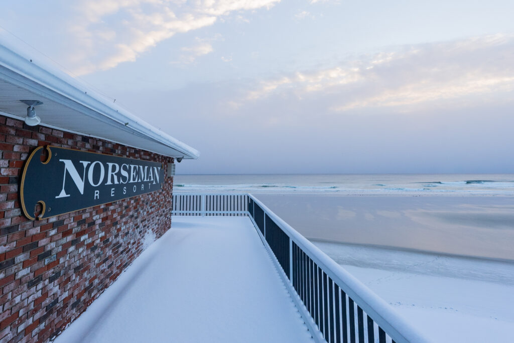 Norseman Resort in the snow in Maine